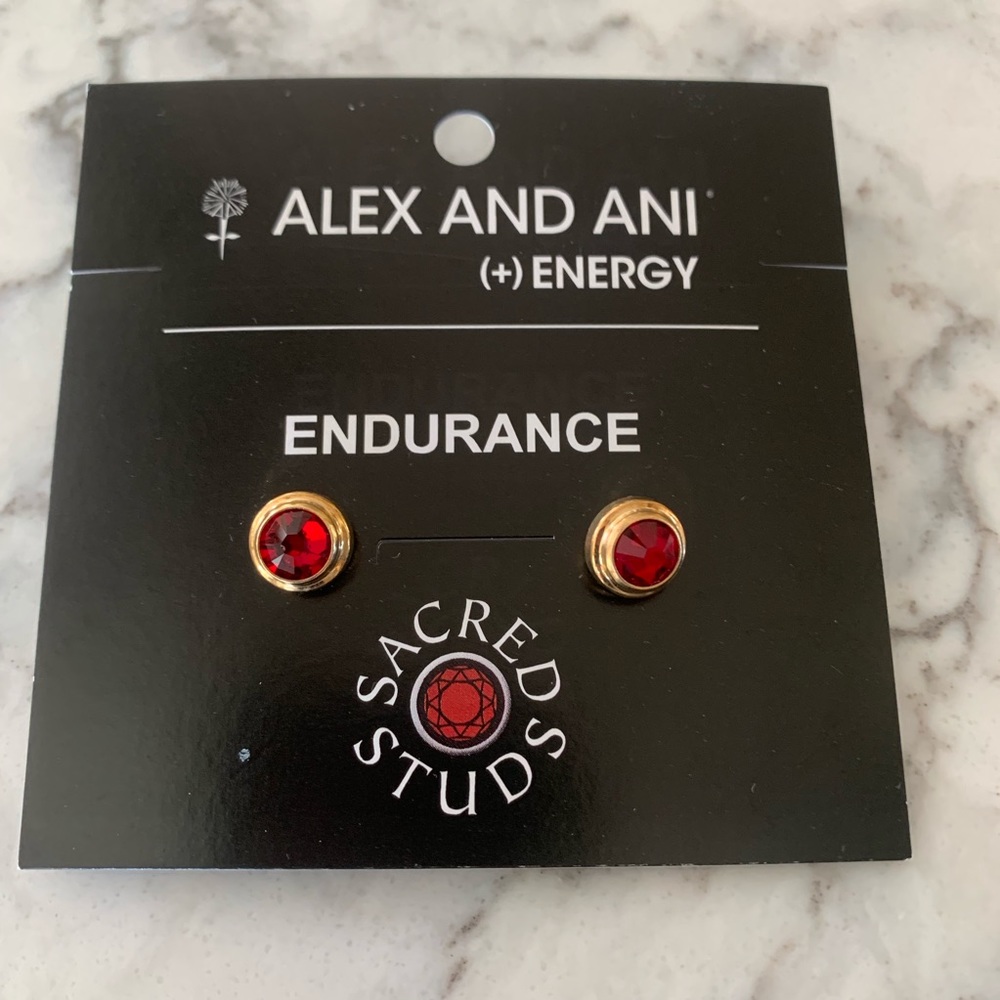 ALEX + ANI SACRED STUDS ENDURANCE EARRINGS